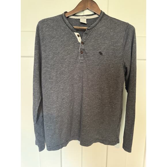 Abercrombie & Fitch Men's Long Sleeve Henley Muscle Top Medium Y2K - Picture 1 of 6